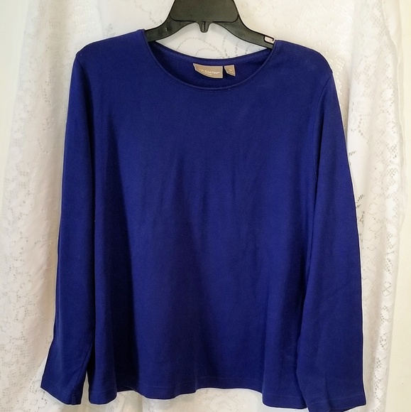 croft & barrow Tops - Croft & Barrow Plus Size 1X Blue LS Top EUC